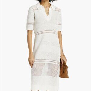JOSEPH Open-knit Cotton Midi Dress